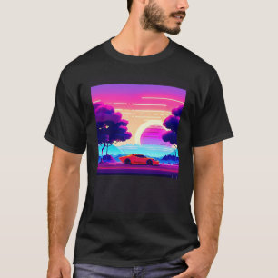Camiseta Automóvel sintético ultrun retrowave futuresynics