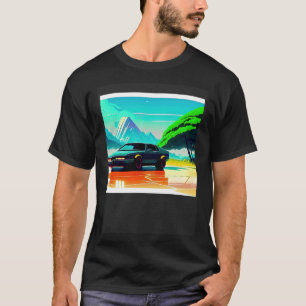 Camiseta Automóvel sintético ultrun retrowave futuresynics
