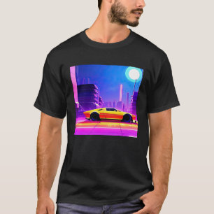 Camiseta Automóvel sintético ultrun retrowave futuresynics