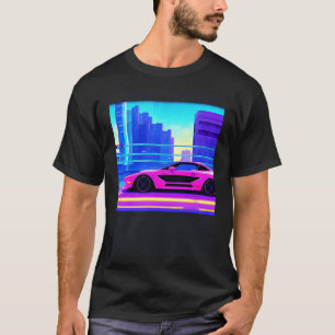 Camiseta Automóvel sintético ultrun retrowave futuresynics