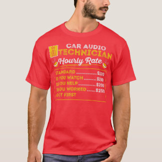 Camiseta Automóvel Técnico de Áudio Automóvel Estéreo