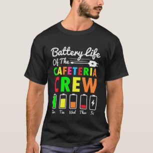 Camiseta Autonomia da Bateria da Tripulação da Cafeteria - 