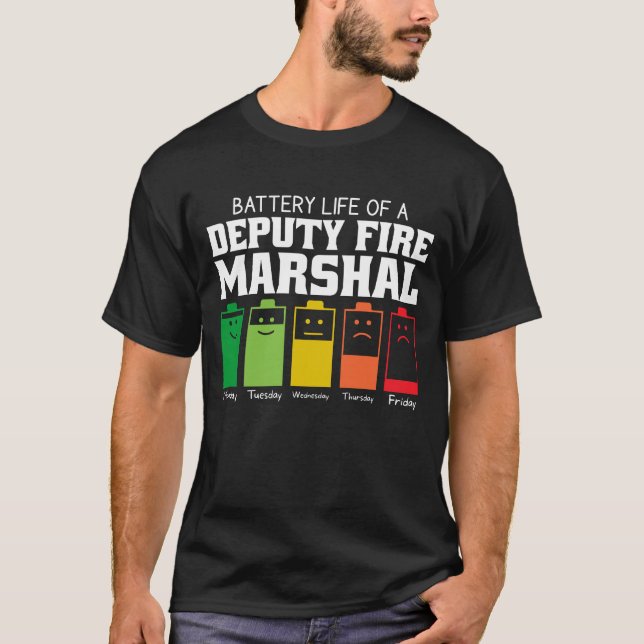 Camiseta Autonomia Da Bateria De Um Agente De Bombeiros (Frente)