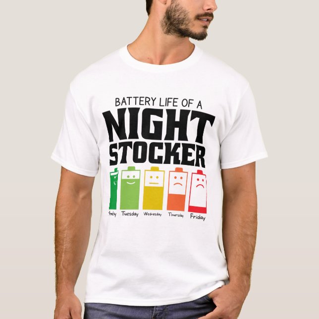Camiseta Autonomia Da Bateria De Um Armazém Noturno (Frente)