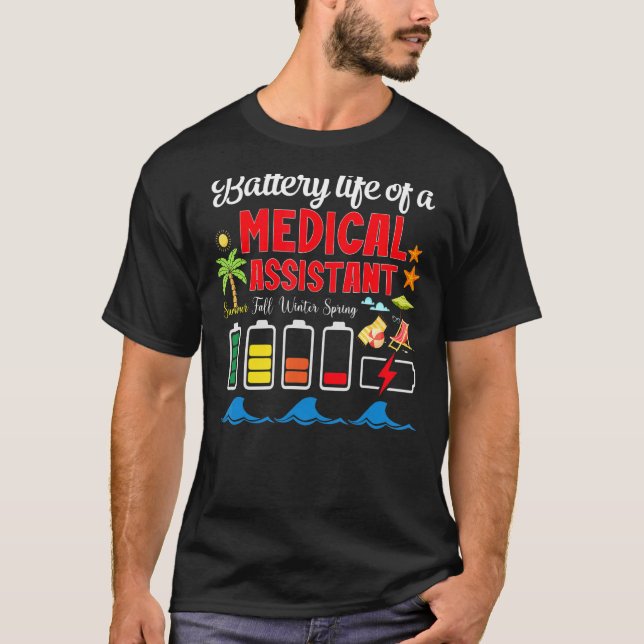 Camiseta Autonomia Da Bateria De Um Assistente Médico Vibes (Frente)