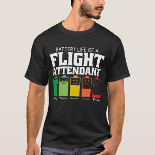 Camiseta Autonomia Da Bateria De Um Atendedor De Voo
