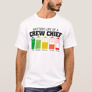 Camiseta Autonomia Da Bateria De Um Chefe Da Tripulação