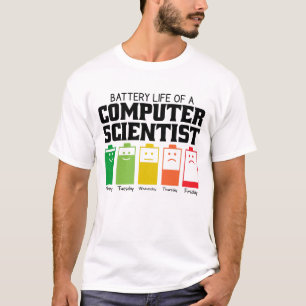 Camiseta Autonomia Da Bateria De Um Cientista Da Computação