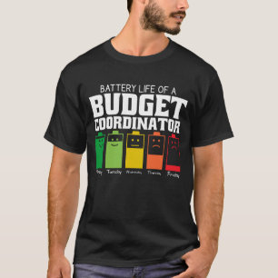 Camiseta Autonomia Da Bateria De Um Coordenador De Orçament