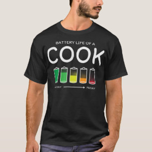 Camiseta Autonomia da bateria de um cozinheiro Amigos Chef