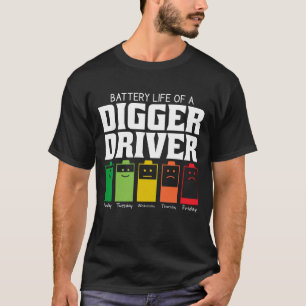 Camiseta Autonomia Da Bateria De Um Driver De Digger