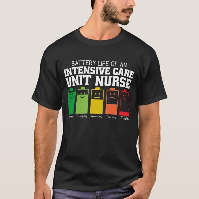 Camiseta Autonomia Da Bateria De Um Enfermeiro De Unidade D (Frente)