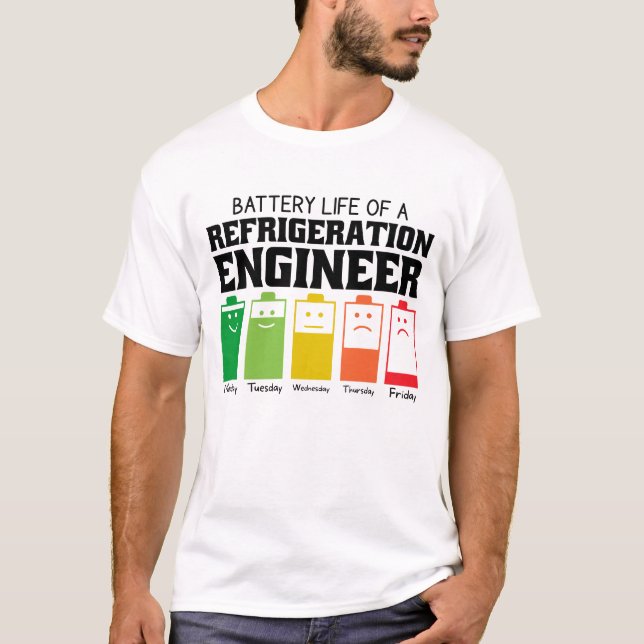 Camiseta Autonomia Da Bateria De Um Engenheiro De Refrigera (Frente)