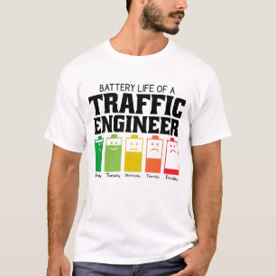 Camiseta Autonomia Da Bateria De Um Engenheiro De Tráfego