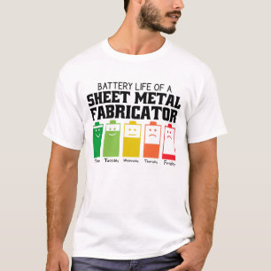 Camiseta Autonomia Da Bateria De Um Fabricante De Metal De 