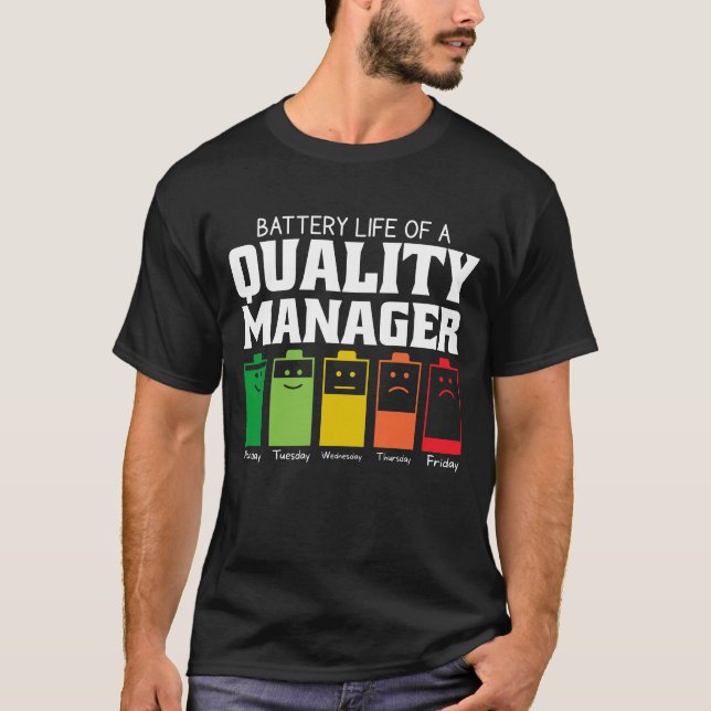 Camiseta Autonomia Da Bateria De Um Gerenciador De Qualidad (Frente)