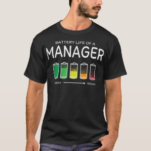 Camiseta Autonomia da bateria de um gerente Amigos Chefe Bu