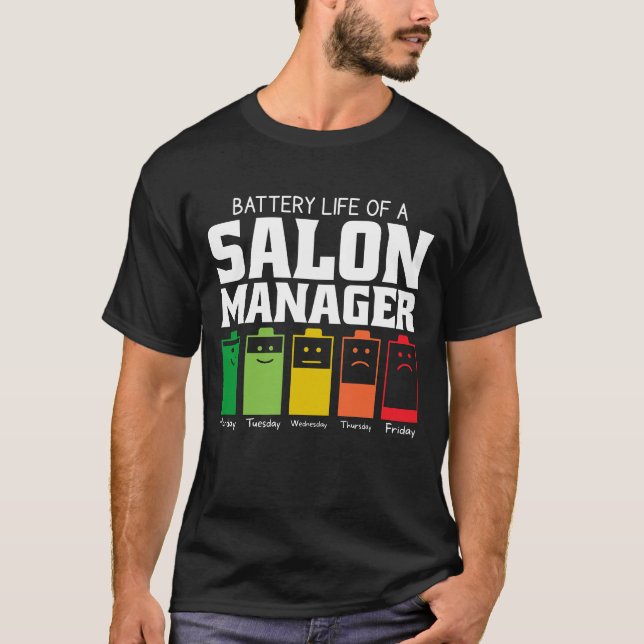 Camiseta Autonomia Da Bateria De Um Gerente De Salão (Frente)