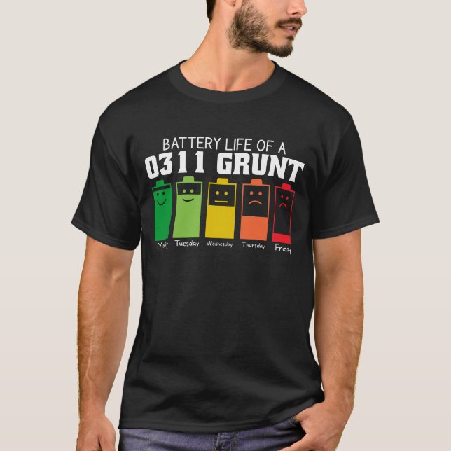 Camiseta Autonomia Da Bateria De Um Grunt 0311 (Frente)