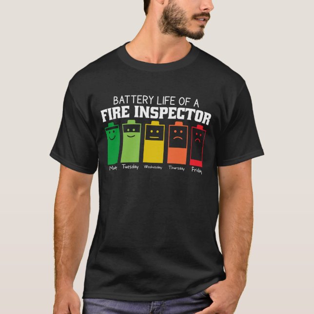 Camiseta Autonomia Da Bateria De Um Inspetor De Incêndio (Frente)