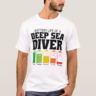 Camiseta Autonomia Da Bateria De Um Mergulhador No Mar Prof