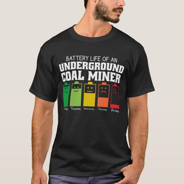 Camiseta Autonomia Da Bateria De Um Mineiro De Carvão Subte (Frente)