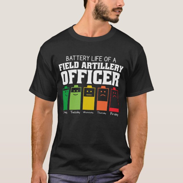 Camiseta Autonomia Da Bateria De Um Oficial De Artilharia D (Frente)