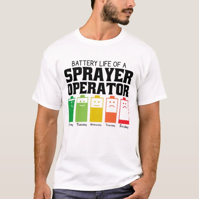 Camiseta Autonomia Da Bateria De Um Operador De Pulverizaçã (Frente)