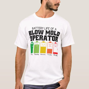 Camiseta Autonomia Da Bateria De Um Operador De Refrigeraçã