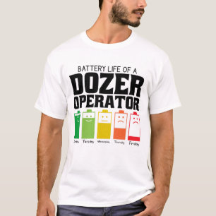 Camiseta Autonomia Da Bateria De Um Operador Do Dozer