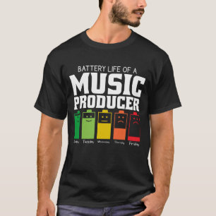 Camiseta Autonomia Da Bateria De Um Produtor De Música