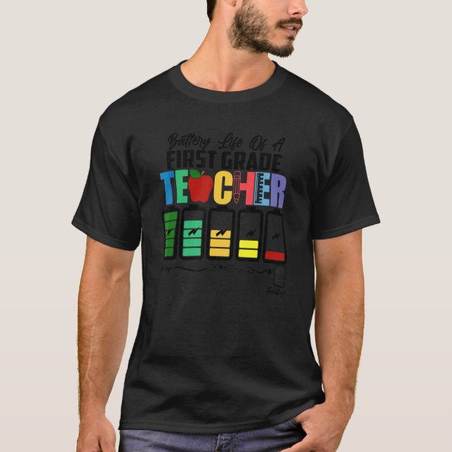 Camiseta Autonomia Da Bateria De Um Professor Da Primeira C (Frente)