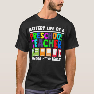 Camiseta Autonomia da bateria de um professor de pré-escola