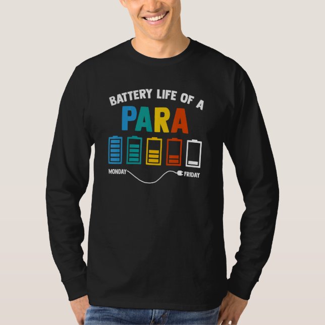 Camiseta Autonomia Da Bateria De Um Professor Educador Para (Frente)