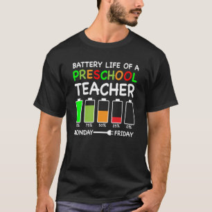 Camiseta Autonomia Da Bateria De Um Professor Pré-Escolar A