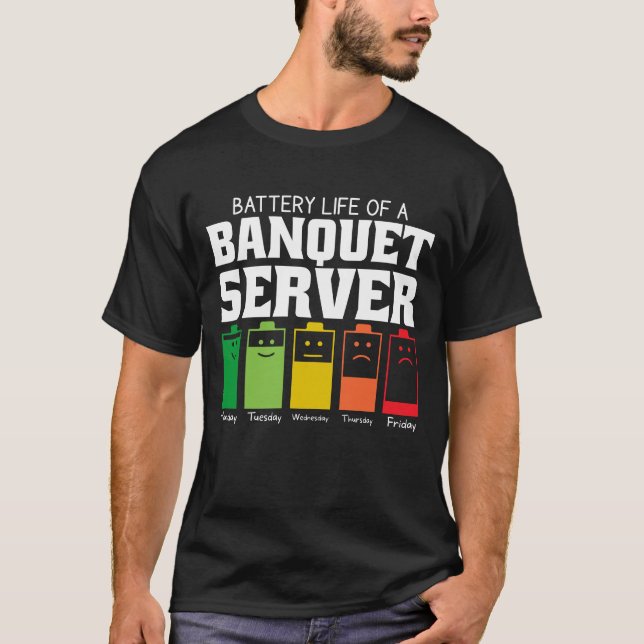 Camiseta Autonomia Da Bateria De Um Servidor De Banquete (Frente)
