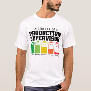 Camiseta Autonomia Da Bateria De Um Supervisor De Produção