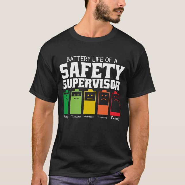 Camiseta Autonomia Da Bateria De Um Supervisor De Segurança (Frente)