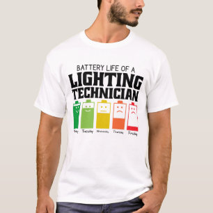Camiseta Autonomia Da Bateria De Um Técnico De Iluminação