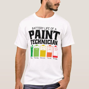 Camiseta Autonomia Da Bateria De Um Técnico De Pintura