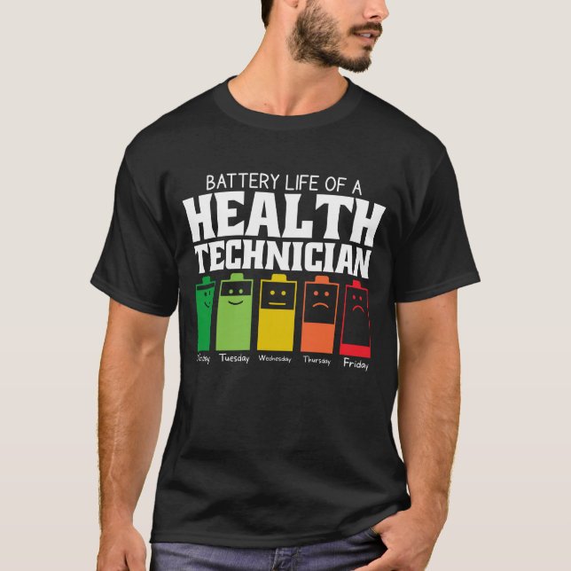 Camiseta Autonomia Da Bateria De Um Técnico De Saúde (Frente)