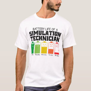 Camiseta Autonomia Da Bateria De Um Técnico De Simulação