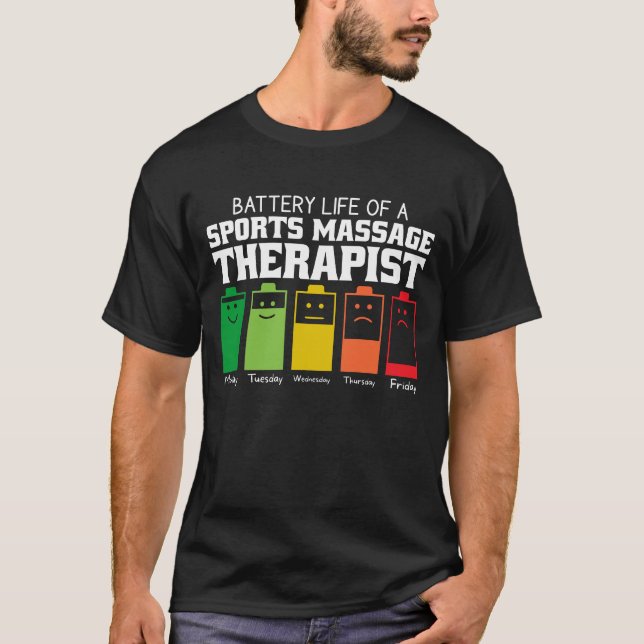 Camiseta Autonomia Da Bateria De Um Terapista De Massagem E (Frente)