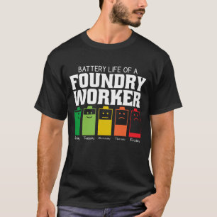 Camiseta Autonomia Da Bateria De Um Trabalhador De Fundição