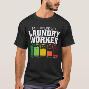 Camiseta Autonomia Da Bateria De Um Trabalhador De Lavagem
