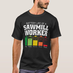 Camiseta Autonomia Da Bateria De Um Trabalhador De Serraria
