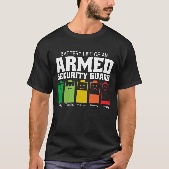 Camiseta Autonomia Da Bateria De Uma Guarda De Segurança Ar (Frente)