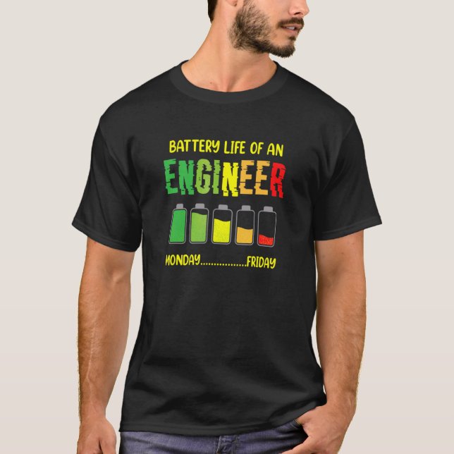 Camiseta Autonomia Da Bateria De Uma Semana De Engenharia D (Frente)