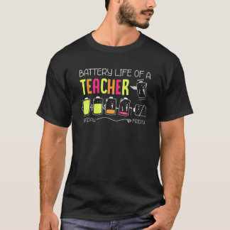 Camiseta Autonomia Da Bateria De Uma Vida De Professora - F