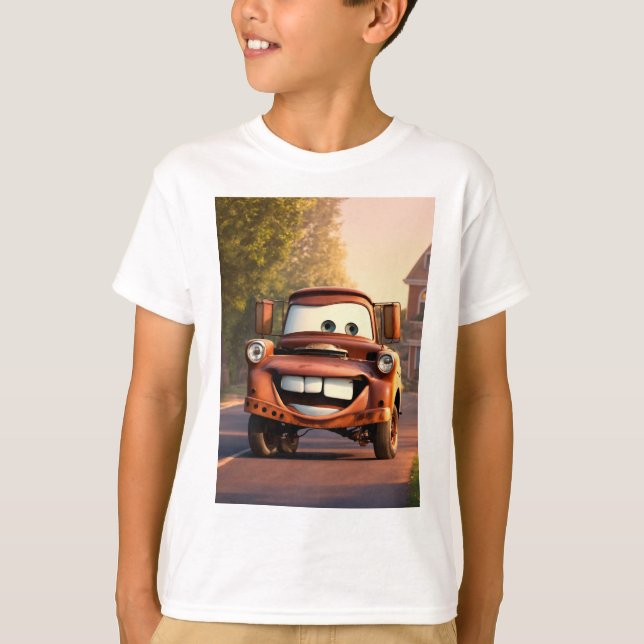 Camiseta Autopessoa: Carro-Virado-Retrato Humano (Frente)